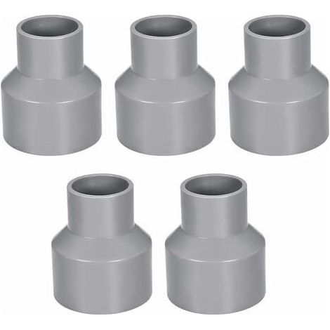 Raccord réducteur pour tuyau PVC 50 mm x 32 mm, moyeu traversant, gris DWV, lot de 5 (1/3)