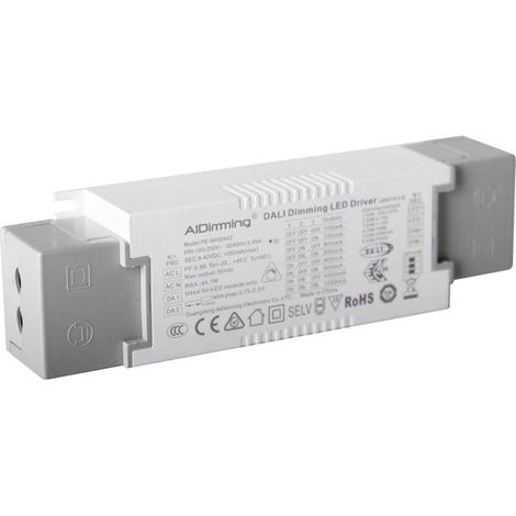 Driver DALI - PUSH - 0-10V dimmerabile 44W DC 9-42V Multicorrente