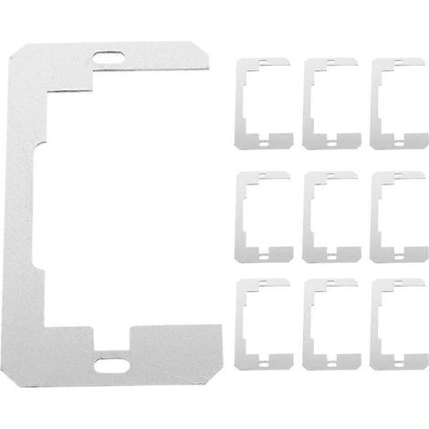Lot de 10 entretoises pour prises électriques : cales murales pour prises et interrupteurs, fixation de fiches de prises desserrées, rehausseurs de prises électriques (1/3)