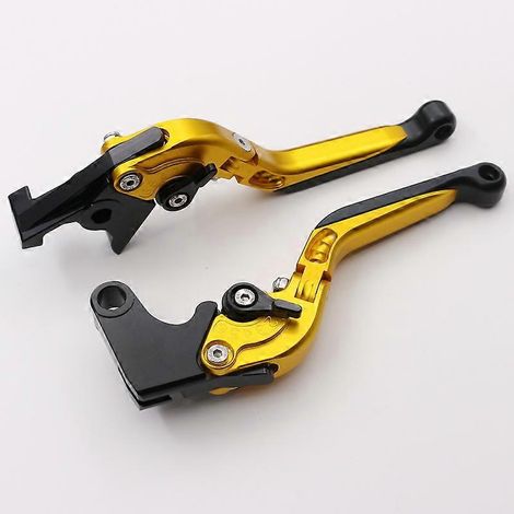 POUR MOTO YAMAHA FZ1 FAXER : GUIDON DE FREIN MODIFIÉ, POIGNÉE D'EMBRAYAGE, LEVIER DE KLAXON EN ALLIAGE D'ALUMINIUM (Golden 3) (1/5)