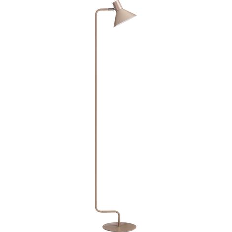 Lámpara de pie estilo industrial de metal pantalla cónica ajustable beige Rimava