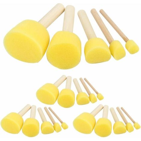 20 Pcs Eponge Peinture Pinceau en Mousse Eponge Peinture Ronde pour Peinture Artisanat Poterie (1/5)