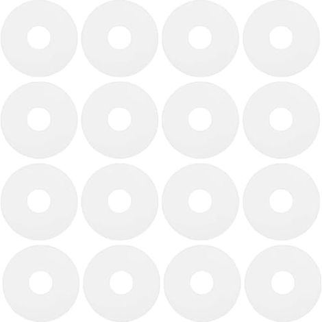 80 joints plats en silicone, Ø ext. 19 mm, Ø int. 6 mm, ép. 1,5 mm, pour poignées de porte de douche en verre et barres à serviettes (1/5)