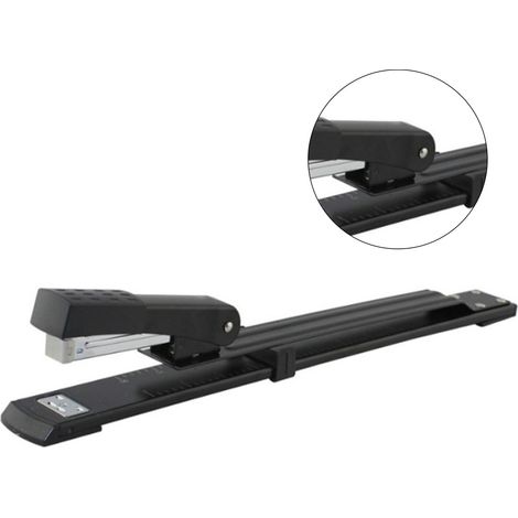 Agrafeuse de bureau grande capacité en métal à bras long, agrafeuse portable pour papier, idéale pour le bureau et l'école. (1/5)