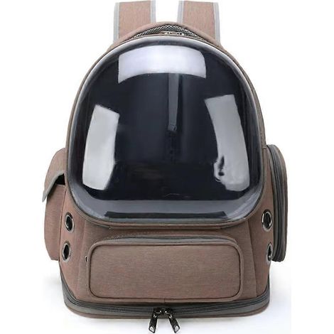 Sac à dos respirant pour chat, grand sac de voyage transparent pour animaux de compagnie, idéal pour la randonnée, le camping et les voyages en plein air. (1/5)