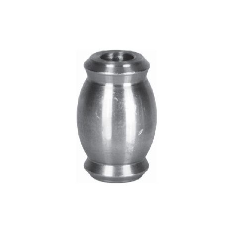 Garniture pour barreaux de Ø12mm - Hauteur 54mm largeur 35mm - Acier tourné - À souder - DECO FER FORGE