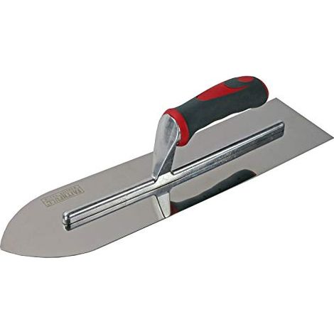 Faithfull SGTFL16SS - Cazzuola per pavimenti con impugnatura morbida, in acciaio INOX, 40,6 x 10,2 cm (1/2)