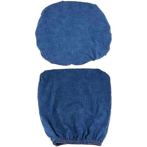Housses extensibles amovibles pour ordinateurs de bureau - Sièges pivotants divisés-Dark Blue (1/5)