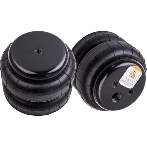 Bolsas de suspensión neumática, capacidad de carga 2500 lbs, altura mínima 72 mm, altura máxima 218 mm, diámetro del cuerpo 148 mm, tamaño del puerto de aire único 1/2" NPT (1/5)