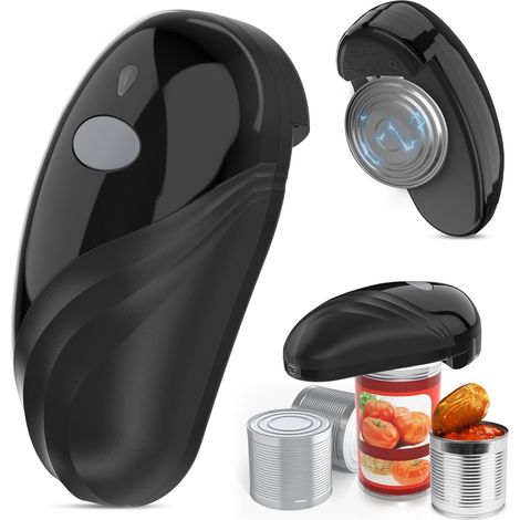 Ouvre-boîte électrique, rechargeable et câble USB, fonctionnement à une touche, adapté à toutes les tailles, gadget de cuisine pour personnes âgées et arthritiques. (1/4)