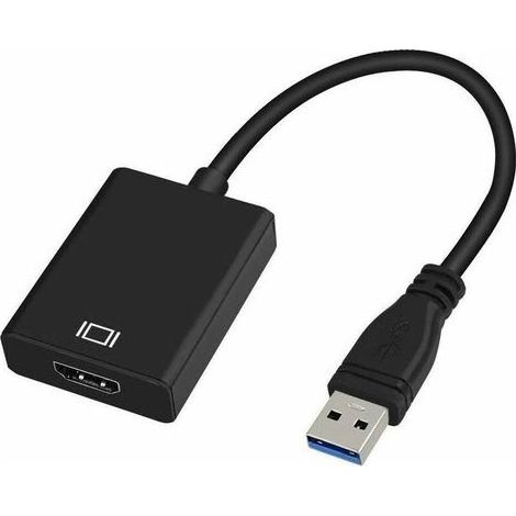 Adaptateur USB 3.0 vers HDMI, Convertisseur USB 3.0HDMI 1080P Full HD (mâle à Femelle) avec Audio pour Ordinateur Portable Projecteur HDTV Compatible avec (1/5)