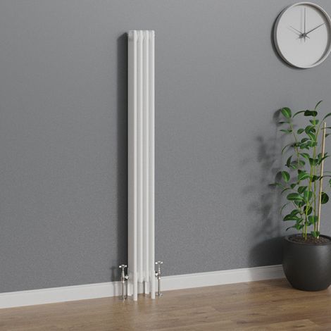 WarmeHaus Traditional Radiator 1800x200mm White Vertical 4 Column (1/5)