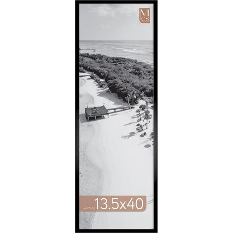 Cadre Poster 34,3 x 101,6 cm, Cadre en Bois Noir Traditionnel, Fixation Murale Verticale et Horizontale, Grand Cadre Photo pour Photos, Posters et Œuvres d'Art Lot de 1 (1/5)