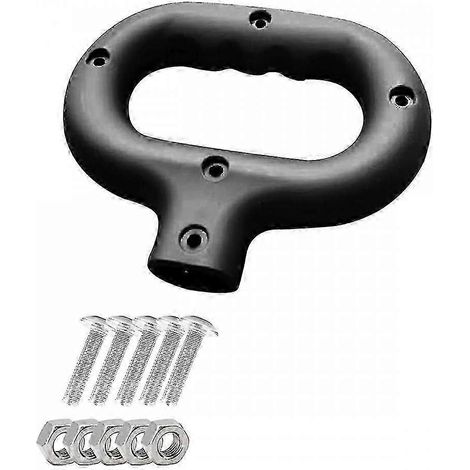 Tige de poussée de rechange pour chariots pliables, camping-cars et chariots de plage en plastique PP, facile à installer compatible avec les tubes de 1,5 x 2,5 cm noire. (1/5)