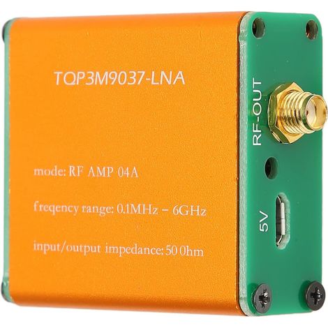 Amplificateur à Faible Bruit 0,1 MHz‑6 GHz, Amplificateur LNA à Gain élevé 20 DB pour Ondes Courtes, Radio FM, Module de Préamplificateur de Puissance RF,(Livré avec batterie intégrée) (1/5)