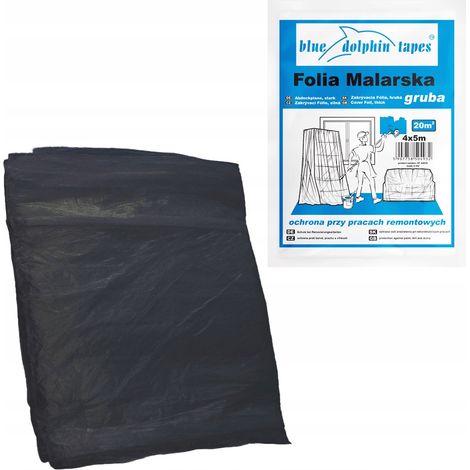 Film De Protection Peinture Blue Dolphin Epais, 4 x 5 m, Pour Sols Et Meubles