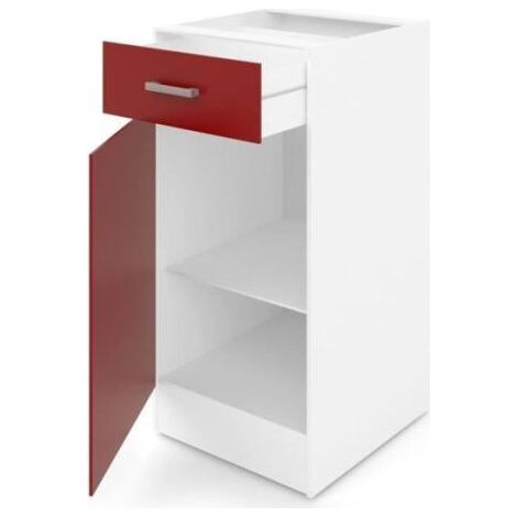 ULTRA Meuble bas de cuisine L 40 - Rouge mat (1/2)