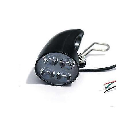 36V/48V E-Bike-Beleuchtung, Rollerlampe, Elektrofahrrad, 4 LED-Frontscheinwerfer, ultraheller Scheinwerfer mit Hupe