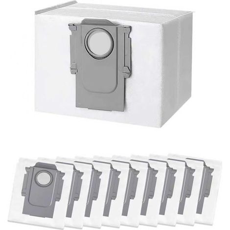 10 Sacs à Poussière Accessoires pour Roborock S8+/ S8 Pro Ultra/ S7 MaxV Ultra/ S7 Pro Ultra/ Q7+/ Q7 Max+/ Q5 +,Sacs d'aspirateur de Rechange pour Roborock s7 (1/5)