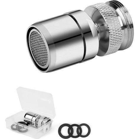 22 mm Non-Slip Aerator Tap, 360° Rotating Water Saving Faucet for Kitchen and Bathroom Taps with External Thread (1/5)