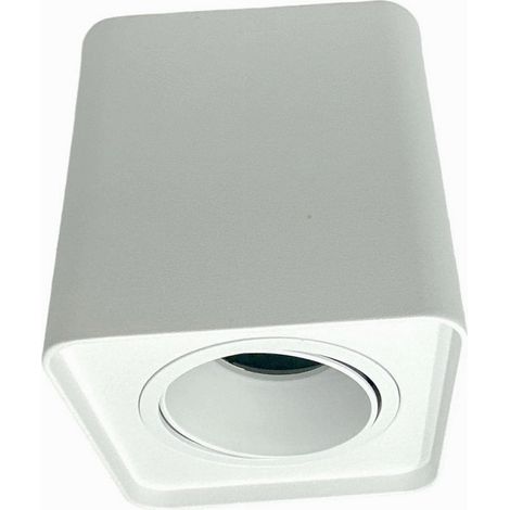 TrAdE Shop Traesio - Portafaretto Orientabile Da Soffitto Bianco Per Faretto Gu10 / Gu5.3 P34-gu10-b1 - (1/5)