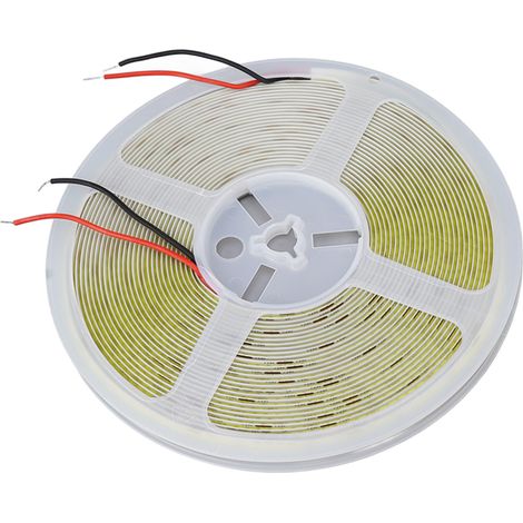 Bande LED COB 10 m, 110 lm, 252 LED, sécable, flexible et autocollante, lumière blanche 6000 K