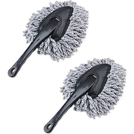 Lot de 2 brosses à dépoussiérer en microfibre ultra douces pour tableau de bord de voiture, pour le nettoyage de la maison, de la cuisine, de l'ordinateur (1/4)