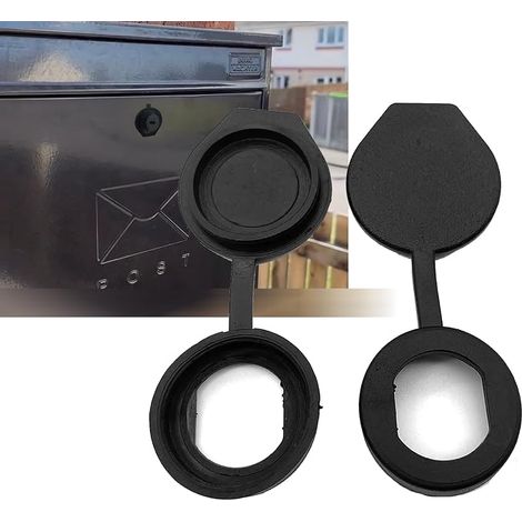 16mm Mailbox Lock Cabinet Lock Cylinder Lock Waterproof Cover for Sealing Rust Protection (Black, L) (1/5)