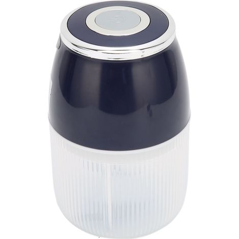 Hachoir à Ail Électrique 3 Lames, Moteur Puissant, Multifonction, Recharge USB, Silencieux, pour Viande, Bleu Foncé Argenté (1/5)