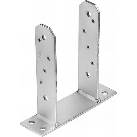 Embase pied de poteau en TT zinguée à visser - 150 x 200 x 50 x 5,0 mm (1/5)