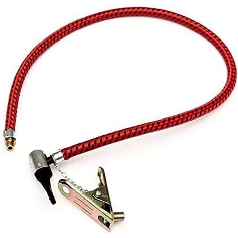 Tubo per pompa manuale, tubo per pompa ad aria con adattatore, tubo di ricambio per pompa da bicicletta, attrezzo portatile in gomma lungo 60 cm