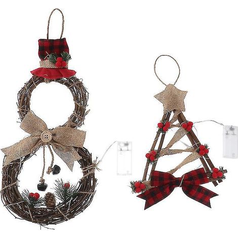 2 couronnes de porte de Noël (1/3)