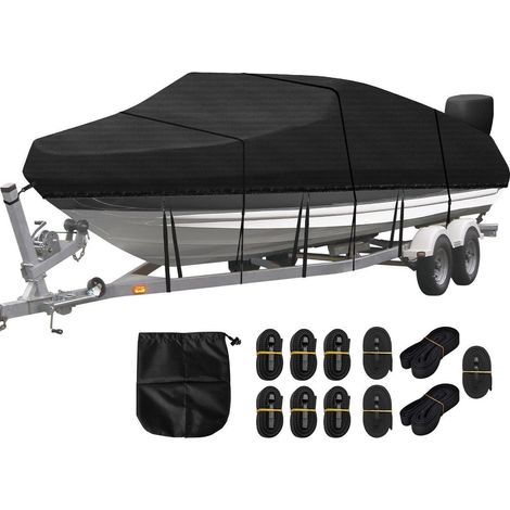 Bootsplane 420D Oxford wasserdicht für V-Rumpf, Ruderboot, Angelboot (14-16ft) (1/5)