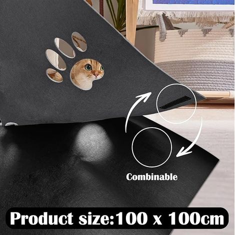 Cat toy and scratching mat Felt tunnel Play tunnel and sleeping mat for sleeping to play with your big cat and kitten. (1/2)