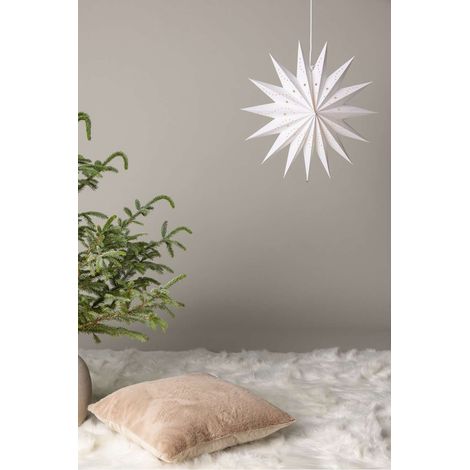 Lindvallen étoile de Noël avec lumière papier Ø51 cm suspension blanc. (1/4)