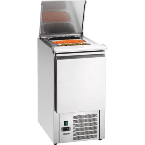 Saladette ventilée positive 140 Litres 1 x GN 1/1 (P)150 mm, 1 porte GN 1/1, en acier au nickel-chrome, 230 W, 220 V - MONO