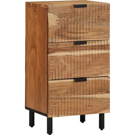 Sideboard Natur 40 x 33,5 x 75 cm Massivholz Akazie