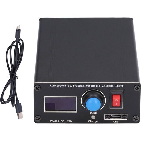 Mini Automatic Antenna Tuner, ATU-100 Mini Antenna Tuner 0.96 Inch Display USB Charging Radio Tuner 1.8-55 MHz ATU-100 (1/5)