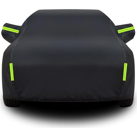 Housse de voiture complète compatible avec VW EOS 2 portes 2006-2015  Housse extérieure en coton, anti-poussière, anti-grêle et anti-neige, housse de protection étanche pour voiture, noire