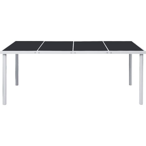 Gartentisch 190x90x74 cm Schwarz Stahl