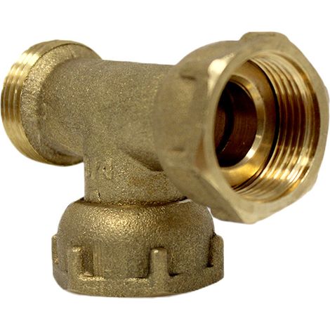 Té Mâle 3/4'' (20/27) - Femelle écrou prisonnier 3/4" (20/27) - Femelle écrou prisonnier 3/4" (20/27) (1/4)