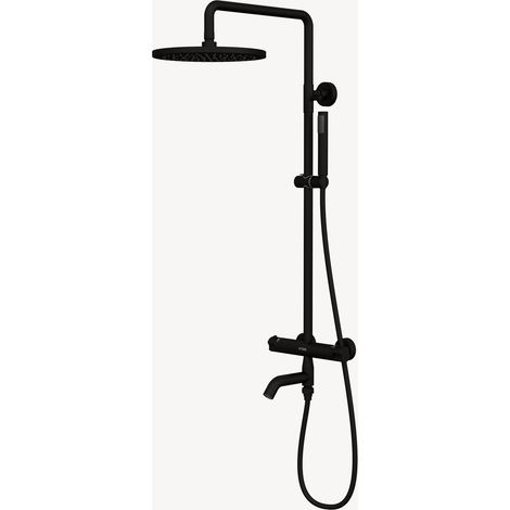 Colonna doccia e vasca termostatica nera - Corbeau