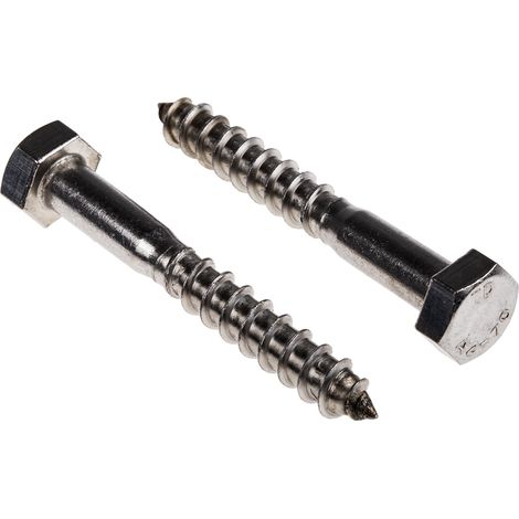 Vis tire-fond, 8mm x , en Acier Inoxydable ( Prix pour Sachet de 50 )