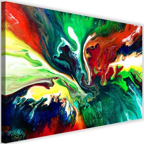 Tableau sur toile Coloré Abstrait 60x40 (1/5)
