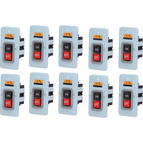 10-teiliger Drucktaster, 380 V 30 A Drehstrom-Ein/Aus-Steuerkasten TBSS-330, Industrie-Leistungsschalter (1/5)