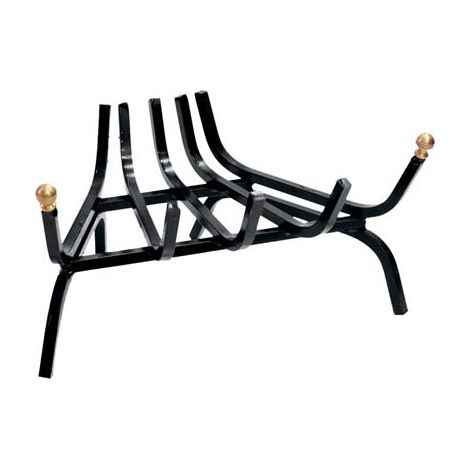 BRUCIALEGNA ANGOLARE X CAMINO  FERRO BATTUTO + POMI OTTONE CM 50