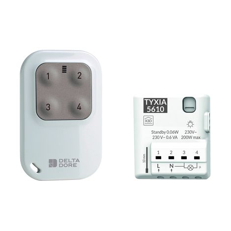DELTA DORE – 6351417 Tyxia 711 Pack – Fernbedienung + Ein-/Ausschalter-Empfänger – Delta Dore
