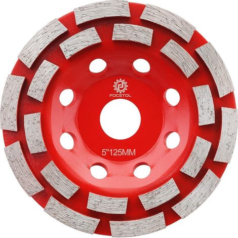 Diamant Schleiftopf 125mm Doppelreihe für Beton Granit Marmor Mauerwerk (1/5)