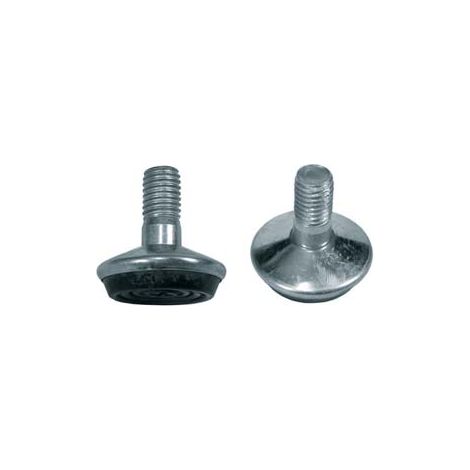 PIEDINO REGISTRABILE GIREVOLE ACCIAIO NICHELATO- - ø mm.8 MA larghezza base ø mm.32 - 25 pezzi