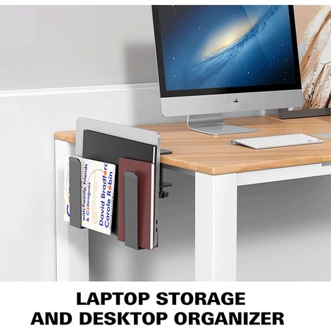 Support latéral réglable pour ordinateur portable – support métallique suspendu sans perçage. Dimensions : 20 × 15 × 5 cm (1/5)